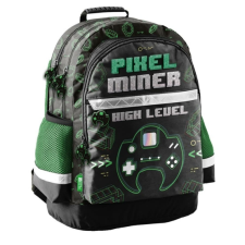 PASO Game iskolatáska, hátizsák - 3 rekeszes - Pixel iskolatáska
