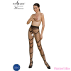 PASSION WOMAN GARTER &amp; STOCK PASSION - ECO COLLECTION BODYSTOCKING ECO S006 FEKETE