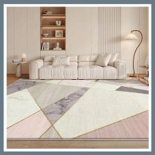 Pasztell geometria bársonyszőnyeg – 100x160 cm LP919422-1 lakástextília