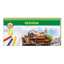  Pasztellkréta, kemény, KOH-I-NOOR "Gioconda 8112/6", 12 különböző szín pasztellkréta
