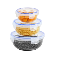  Patentzáras kerek ételtároló szett 3db-os kiszerelésben DÜ343 papírárú, csomagoló és tárolóeszköz