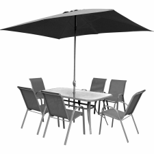 Patio Evora Kerti Bútor Garnitúra (6 Szék, Asztal, Napernyő) kerti bútor