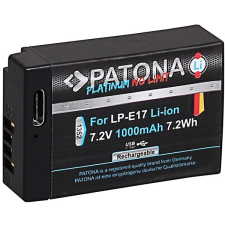PATONA Canon LP-E17 kompatibilis, 1000 mAh, Li-Ion, Platinum USB-C digitális fényképező akkumulátor