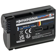 PATONA Nikon EN-EL15C kompatibilis, 2600 mAh, Li-Ion Platinum, USB-C töltés digitális fényképező akkumulátor