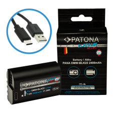 PATONA Panasonic DMW-BLK22 PLATINUM USB-C fényképezőgép akkumulátor (1401) digitális fényképező akkumulátor
