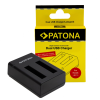 PATONA USB Dupla töltő Kodak WPZ 2 LB-015 készülékhez Micro-USB kábellel együtt
