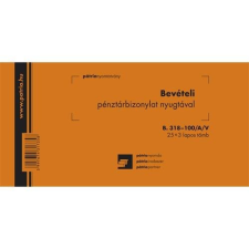 Pátria Nyomtatvány Bevételi pénztárbizonylat nyugtával 25x3 lapos tömb 203x102 mm nyomtatvány