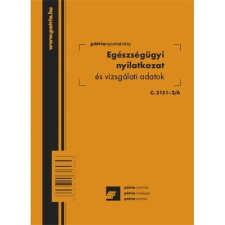 Pátria Nyomtatvány Egészségügyi nyilatkozat és vizsgálati adatok 8 lapos füzet 102x140 mm nyomtatvány