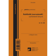 Pátria Nyomtatvány Eszközök (szerszámok) nyilvántartó könyve 4 lapos füzet nyomtatvány