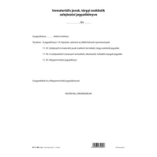 Pátria Nyomtatvány Immateriális javak, tárgyi eszközök selejtezési jegyzőkönyve A/4 álló nyomtatvány