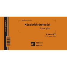 Pátria Nyomtatvány Készletkivételezési bizonylat 2 tételes 25x4 lapos tömb 203x102 mm nyomtatvány