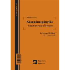 Pátria Nyomtatvány Készpénzigénylés üzemanyag előlegre 25x2 lapos tömb A/5 álló nyomtatvány