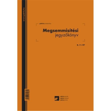 Pátria Nyomtatvány Megsemmisítési jegyzőkönyv 25 lapos tömb A/4 álló nyomtatvány