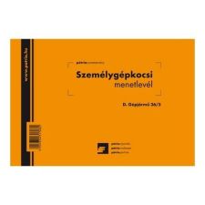 Pátria Nyomtatvány Személygépkocsi menetlevél 100 lapos tömb A/5 fekvő nyomtatvány