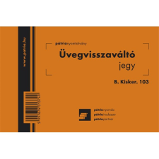 Pátria Nyomtatvány Üvegvisszaváltó jegy 100 lapos tömb 105x70 mm nyomtatvány