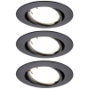 Paulmann 92465 LED-es beépíthető lámpa 3 részes készlet LED 14.7 W Fekete (matt) (92465)
