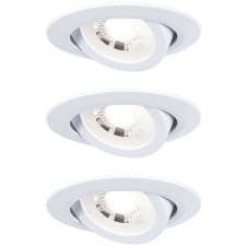 Paulmann LED-es süllyesztett spotlámpa 3 db Forgatható, matt fehér világítás