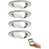 Paulmann Nova Plus Coin beépíthető LED spotlámpa matt vasszürke 4db/cs (4064161242101) (4064161242101)