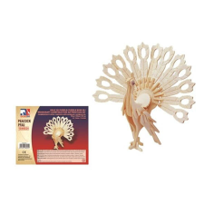  Páva 3d puzzle - fa, natúr puzzle, kirakós
