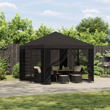  Pavilon 3 x 3 m Antracitszürke Poliészter és acél 190 gsm kerti tárolás