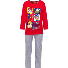 Paw Patrol Hosszú pizsama Paw Patrol valaha volt legjobb kölykök, piros/szürke szín, 6 éves