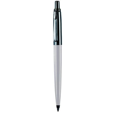 PAX Golyóstoll, 0,8 mm, nyomógombos, fehér tolltest, PAX, kék toll