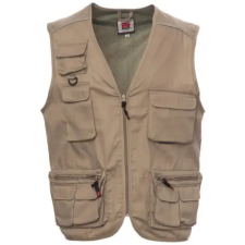 PAYPER pocket 000187-0054/11006-M cipzáras mellény, khaki (m) munkaruha