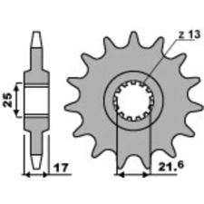 PBR acél standard első lánckerék 2042 - 520 egyéb motorkerékpár alkatrész
