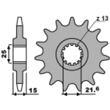 PBR acél standard első lánckerék 2082 - 525 egyéb motorkerékpár alkatrész
