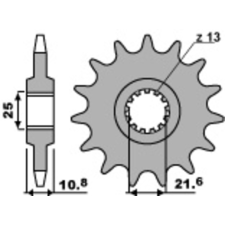 PBR acél standard első lánckerék 2086 - 525 egyéb motorkerékpár alkatrész
