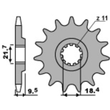PBR acél standard első lánckerék 334 - 520 egyéb motorkerékpár alkatrész