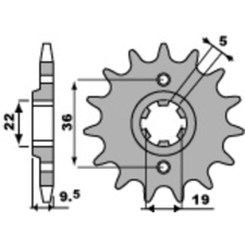 PBR acél standard első lánckerék 337 - 520 egyéb motorkerékpár alkatrész
