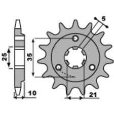 PBR acél standard első lánckerék 412 - 520 egyéb motorkerékpár alkatrész