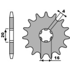 PBR acél standard első lánckerék 416 - 428 egyéb motorkerékpár alkatrész