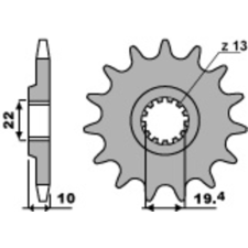 PBR acél standard első lánckerék 435 - 520 egyéb motorkerékpár alkatrész