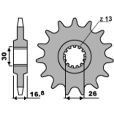 PBR Acél Standard Első Láncsprocket 2068 - 525 egyéb motorkerékpár alkatrész