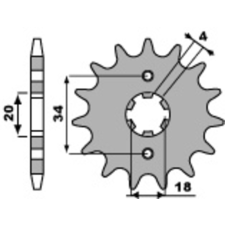 PBR Acél Standard Első Láncsprocket 259 - 428 egyéb motorkerékpár alkatrész