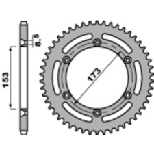 PBR acél standard hátsó lánckerék 290 - 520 egyéb motorkerékpár alkatrész