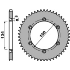 PBR acél standard hátsó lánckerék 4330 - 428 egyéb motorkerékpár alkatrész