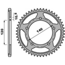 PBR acél standard hátsó lánckerék 4398 - 525 egyéb motorkerékpár alkatrész