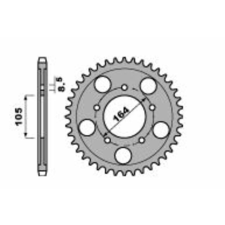  PBR acél standard hátsó lánckerék 4557 - 525 egyéb motorkerékpár alkatrész