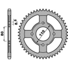 PBR acél standard hátsó lánckerék 4597 - 428 egyéb motorkerékpár alkatrész