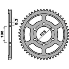 PBR acél standard hátsó lánckerék 4606 - 428 egyéb motorkerékpár alkatrész