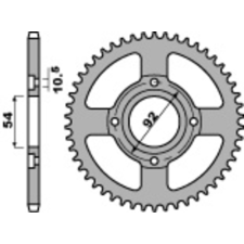 PBR acél standard hátsó lánckerék 835 - 428 egyéb motorkerékpár alkatrész