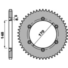 PBR Acél Standard Hátsó Láncsor 4360 - 525 egyéb motorkerékpár alkatrész