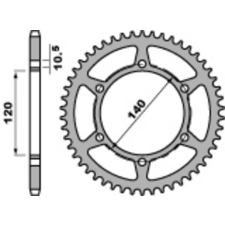 PBR Acél Standard Hátsó Láncszem 475 - 520 egyéb motorkerékpár alkatrész