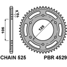 PBR Alumínium Ultra-Könnyű Hátsó Láncsor 4529 - 525 egyéb motorkerékpár alkatrész