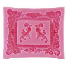 PC Szilikon nyomóforma lágy - Keret 11,5cm x 10cm x 1,5cm dekorációs kellék