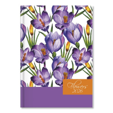 PD Calendar Határidőnapló Period Flowers A/5 napi Purple papír 2026 határidőnapló