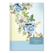 PD Calendar Határidőnapló Period Flowers B/6 heti Blue papír 2026 határidőnapló